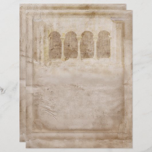 Vroege Middeleeuwse oude stijl perkament (Voorkant / Achterkant)