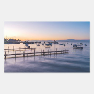 Vroege morgen schilderachtig van het meer in Chapa Rechthoekige Sticker