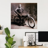 VROEGE MOTORCYCLUS PIONEER RAY WEISHAAR 1914 POSTER (Thuiskantoor)