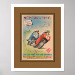 VROEGE MOTORFIETSRECLAMEPRINT POSTER