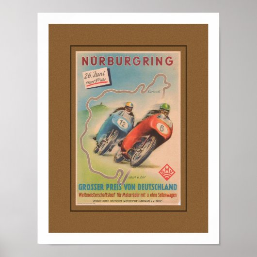 VROEGE MOTORFIETSRECLAMEPRINT POSTER (Voorkant)