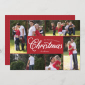 Vroege multifoto-kerstkaart feestdagenkaart (Voorkant / Achterkant)