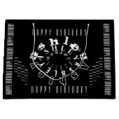 Vroege naam Happy Birthday Black White LGB Groot Cadeauzakje (Voorkant)