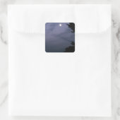 vroege nacht vierkante sticker (Tas)