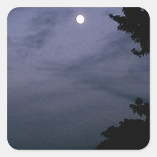 vroege nacht vierkante sticker