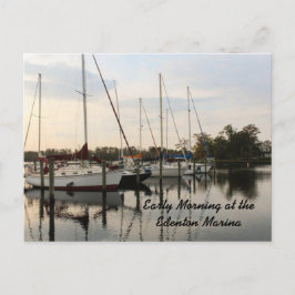 Vroege ochtend bij de Edenton Marina Briefkaart
