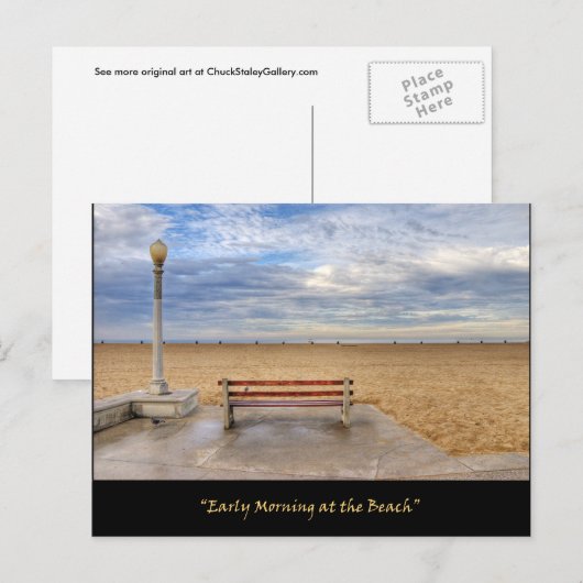 "Vroege ochtend bij het strand" Briefkaarten (Voorkant / Achterkant)