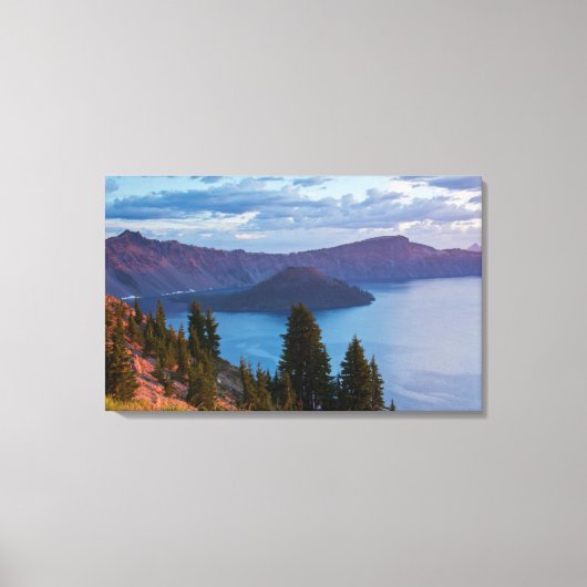 Vroege ochtend, Crater Lake Canvas Afdruk (Voorkant)