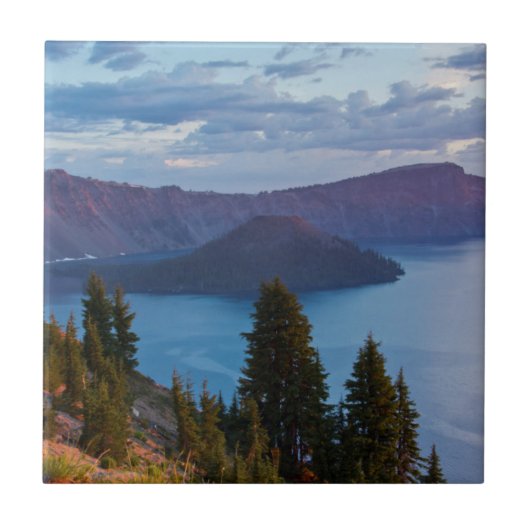 Vroege ochtend, Crater Lake Tegeltje (Voorkant)