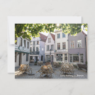 Vroege ochtend in Bremen Briefkaart