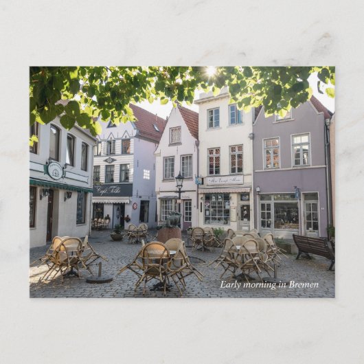 Vroege ochtend in Bremen Briefkaart (Voorkant)