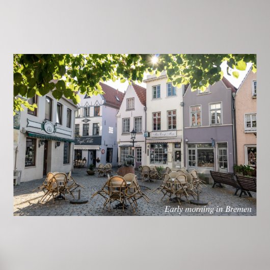 Vroege ochtend in Bremen Poster (Voorkant)