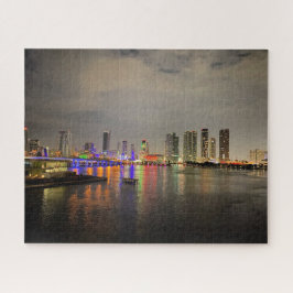 Vroege ochtend in de haven van Miami, Florida Jigz Legpuzzel