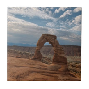 Vroege ochtend in Delicate Arch Tegeltje