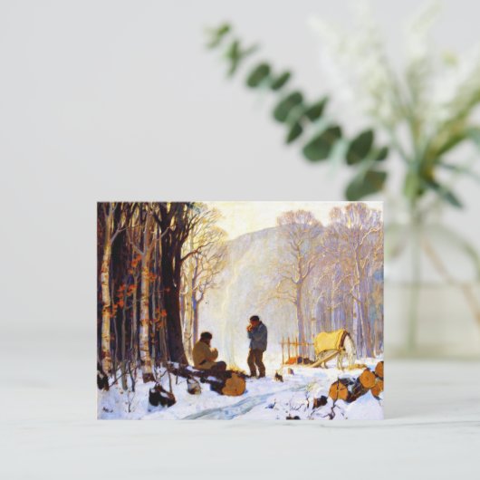 Vroege Ochtend in het Bos Briefkaart (Staand voorkant)