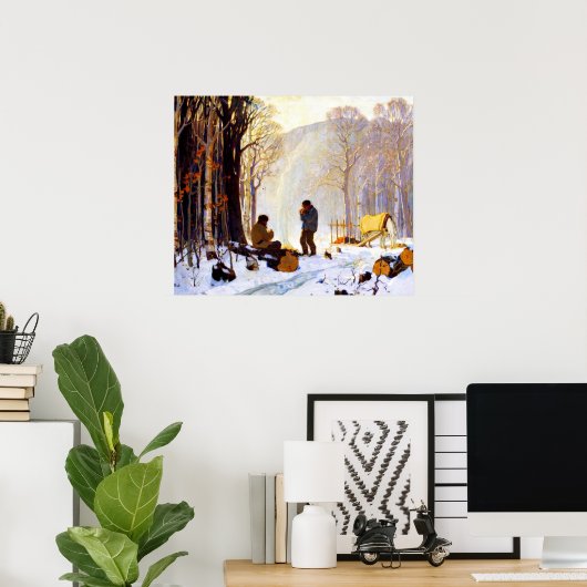 Vroege Ochtend in het Bos Poster (Thuiskantoor)