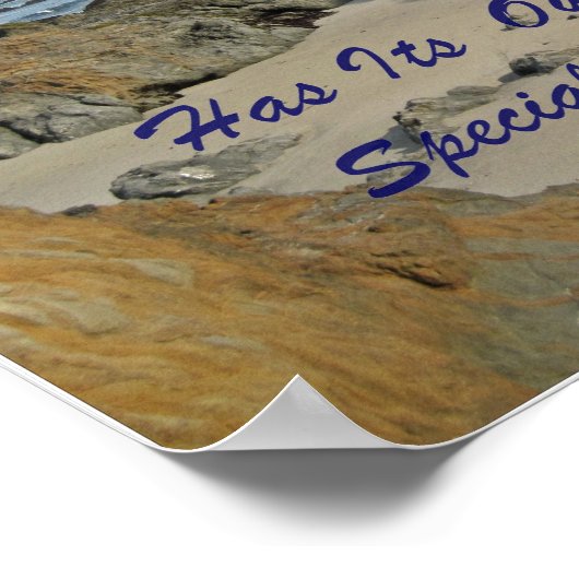 Vroege ochtend in het strand poster (Hoek)