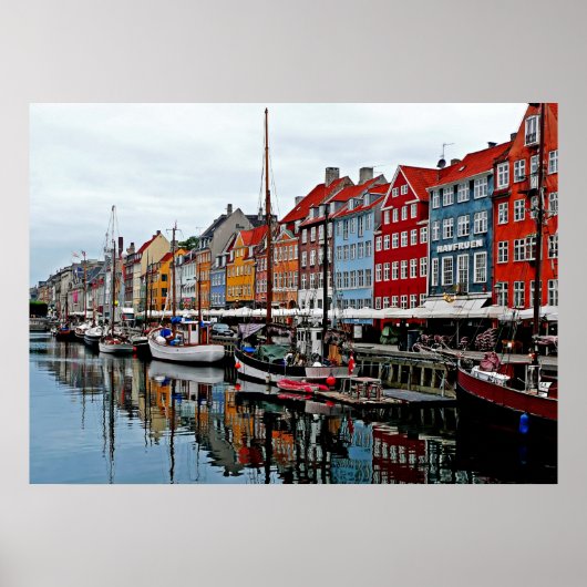 Vroege ochtend in Kopenhagen Poster (Voorkant)