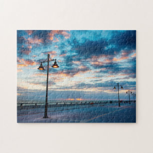 Vroege ochtend langs de Atlantische Oceaan en de K Legpuzzel