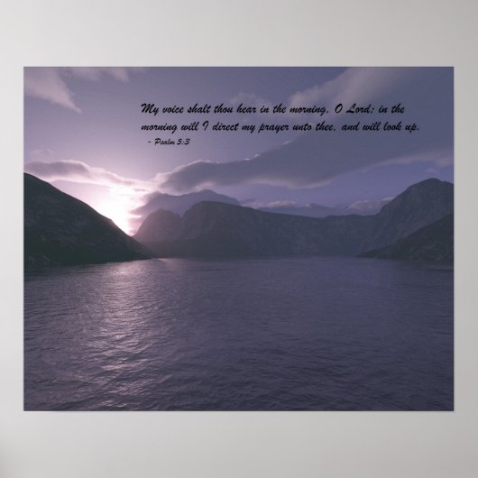 Vroege ochtend met Verse Poster (Voorkant)