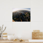 Vroege ochtend over Bristol. Poster (Keuken)