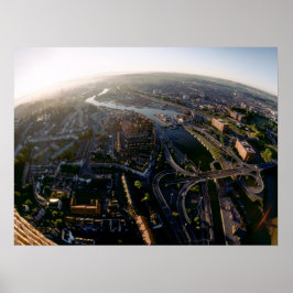 Vroege ochtend over Bristol. Poster