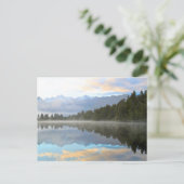 Vroege ochtend reflecteert het landschap briefkaart (Staand voorkant)