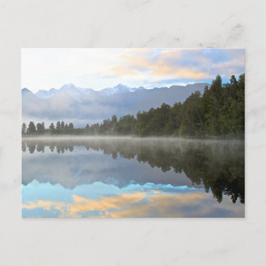 Vroege ochtend reflecteert het landschap briefkaart (Voorkant)