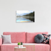 Vroege ochtend reflecteert het landschap canvas afdruk (Insitu (Woonkamer))