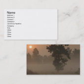 Vroege ochtend, stijgende zon en gemalen mist visitekaartje (Voorkant / Achterkant)