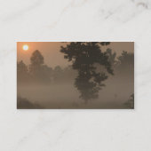 Vroege ochtend, stijgende zon en gemalen mist visitekaartje (Achterkant)