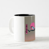 Vroege ochtend zangvogel tweekleurige koffiemok (Voorkant links)