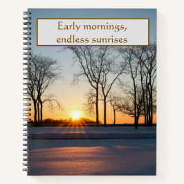 Vroege Ochtenden Eindeloze Zonsopgangen Winter  Notitieboek