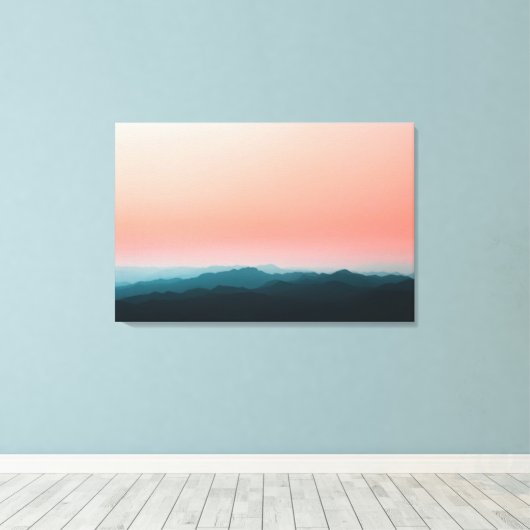 Vroege ochtendlagen canvas afdruk (Insitu (Houten vloer))