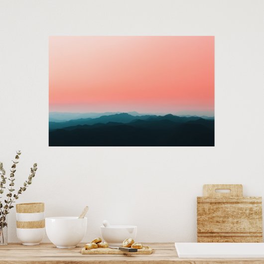 Vroege ochtendlagen poster (Keuken)