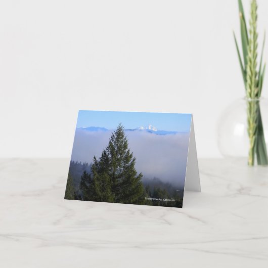 Vroege ochtendmist met Mt. Shasta.... Kaart (Voorkant)