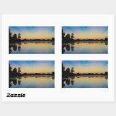 Vroege ochtendreflectie rechthoekige sticker (Vel)