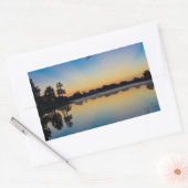 Vroege ochtendreflectie rechthoekige sticker (Envelop)