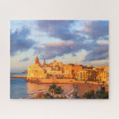 Vroege ochtendzonneschijn, Sitges, Spanje Legpuzzel (Horizontaal)