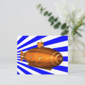 vroege onderzeeër briefkaart (Staand voorkant)