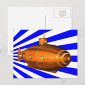 vroege onderzeeër briefkaart (Voorkant / Achterkant)