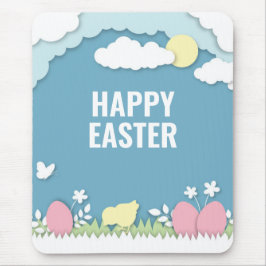 Vroege oosterkuikens en eicellen in natuur muismat