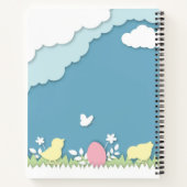 Vroege oosterkuikens en eicellen in natuur notitieboek (Achterkant)