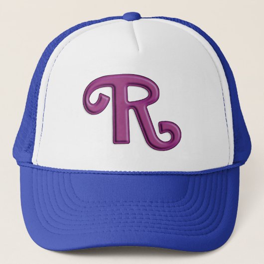 Vroege Paarse letter "R" Trucker Pet (Voorkant)