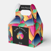 Vroege paasachtige Folie kleurrijke gradiënt 4 paa Bedankdoosjes (Achterkant)