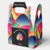 Vroege paasachtige Folie kleurrijke gradiënt 4 paa Bedankdoosjes (Geopend)
