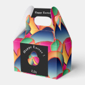 Vroege paasachtige Folie kleurrijke gradiënt 4 paa Bedankdoosjes (Voorkant Zijde)