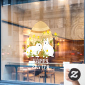 Vroege paasbundels paaswinkel raamsticker (Cafe Raam)