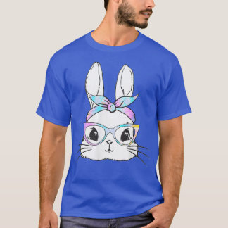 Vroege paasdag 2022 Bunny Face Rainbow Leopard G T-shirt