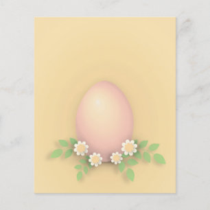 Vroege paaseieren en bloemen vakantie flyer